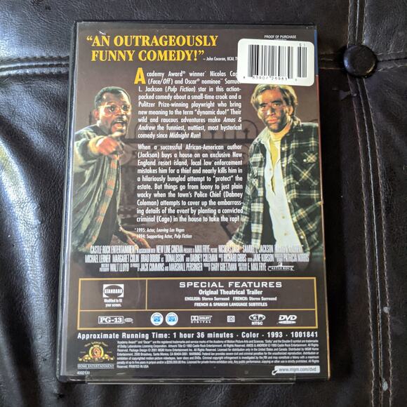 Amos & Andrew MGM Movie Time DVD Nicholas Cage Samuel L. Jackson - Picture 2 of 4